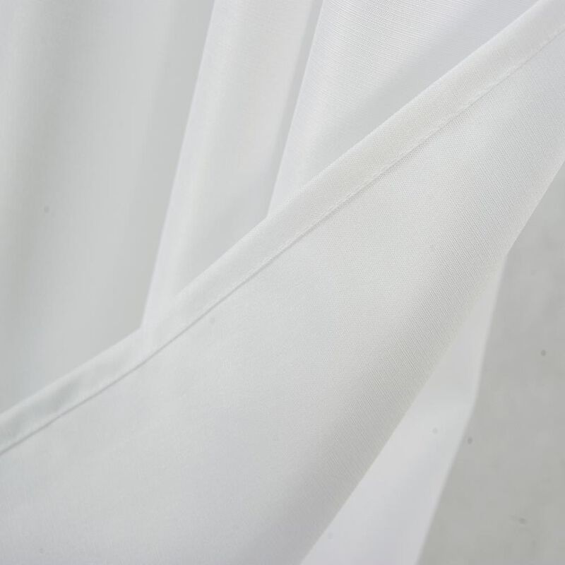 Olivia Gray Gilbert Solid Single Grommet Curtain Panel Pair - 54x84", White
