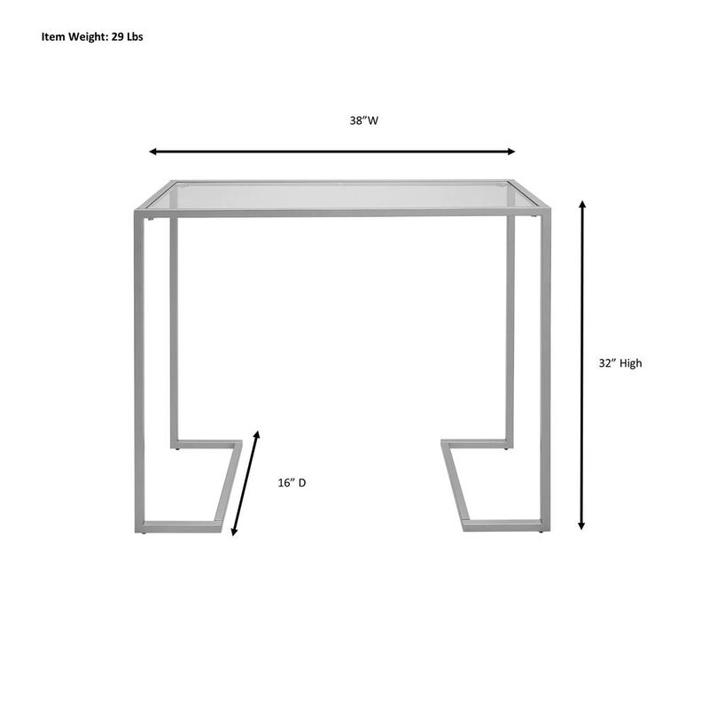 Carolina Living Monaco Glass Top Console Table - Gold