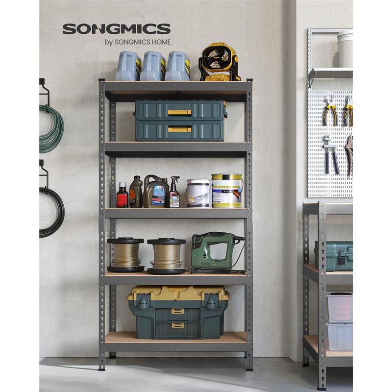5-Tier Garage Storage Shelf – Heavy-Duty Metal Rack for Efficient Garage Organization