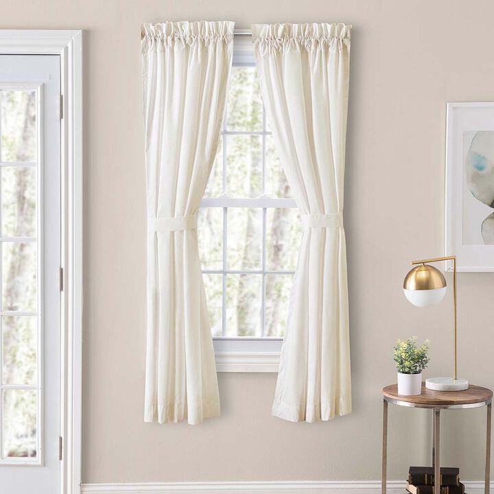 Ellis Classic Tailored Design in a Perma Press Fabric 1.5" Rod Pocket Tailored Pair 80"x30" Natural