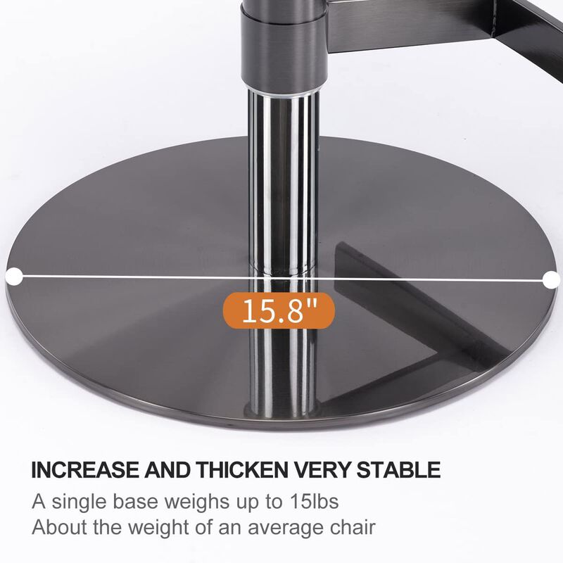 Black Titanium Swivel Bar Stools with Faux Leather Backrest