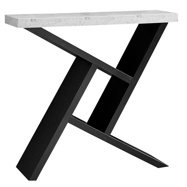 Monarch Specialties I 2406 Accent Table, Console, Entryway, Narrow, Sofa, Living Room, Bedroom, Laminate, Grey, Black, Contemporary, Modern