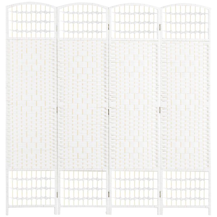 White Space Divider: 4-Panel Folding Room Partition for Home/Office