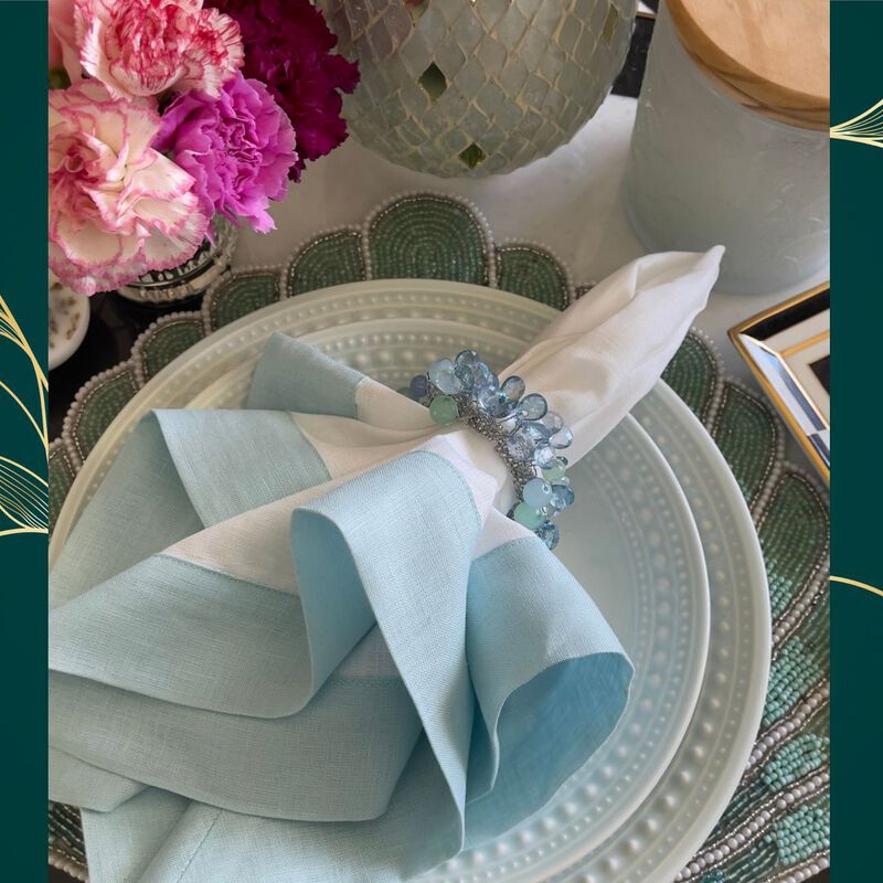 Mint Linen Napkins, Set of 4