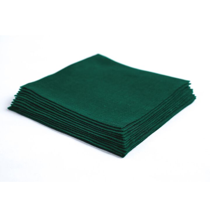 Solino Home 100% Pure Linen Cocktail Napkins 6 x 6 Inch Set of 12 | Fete