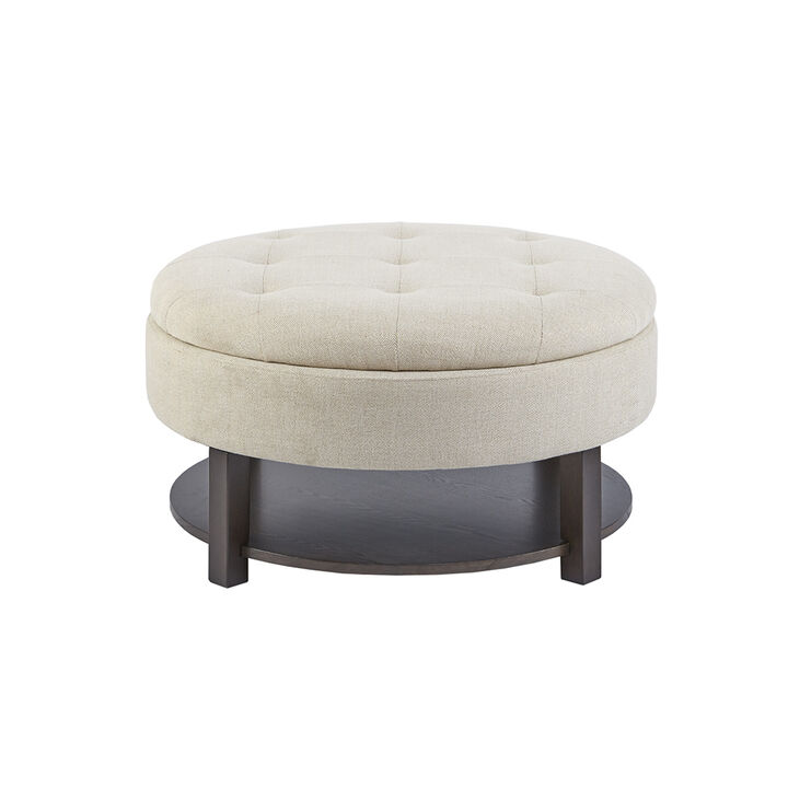 Gracie Mills Alexandra Luxe Circular Storage Ottoman