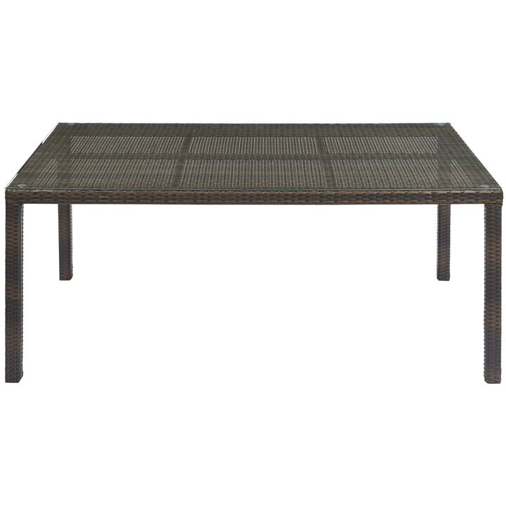 Modway - Conduit 70" Outdoor Patio Wicker Rattan Dining Table Brown