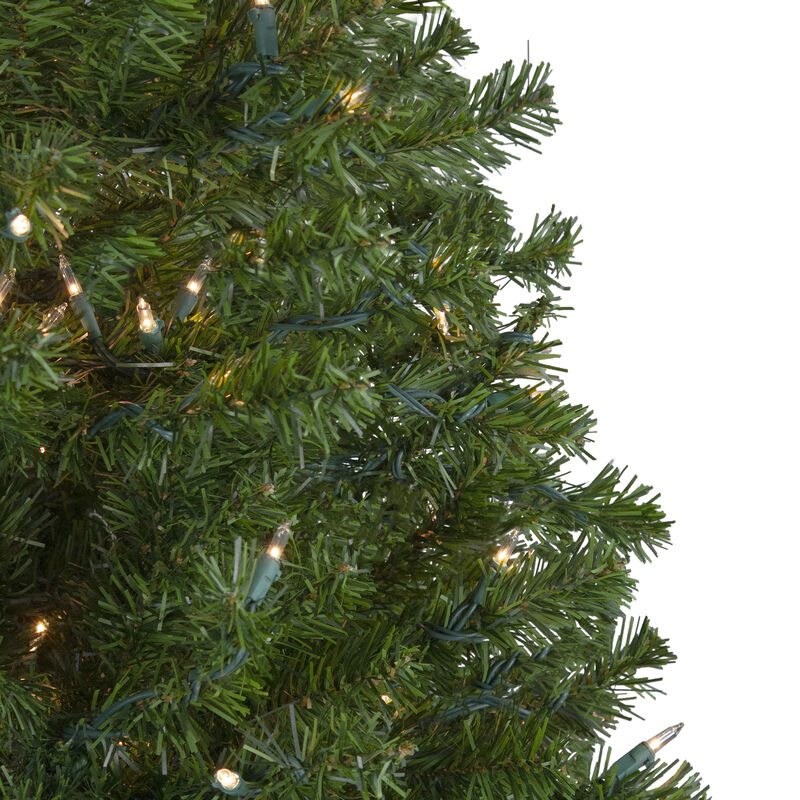 6' Pre-Lit Medium Canadian Pine Artificial Christmas Tree  Clear Lights