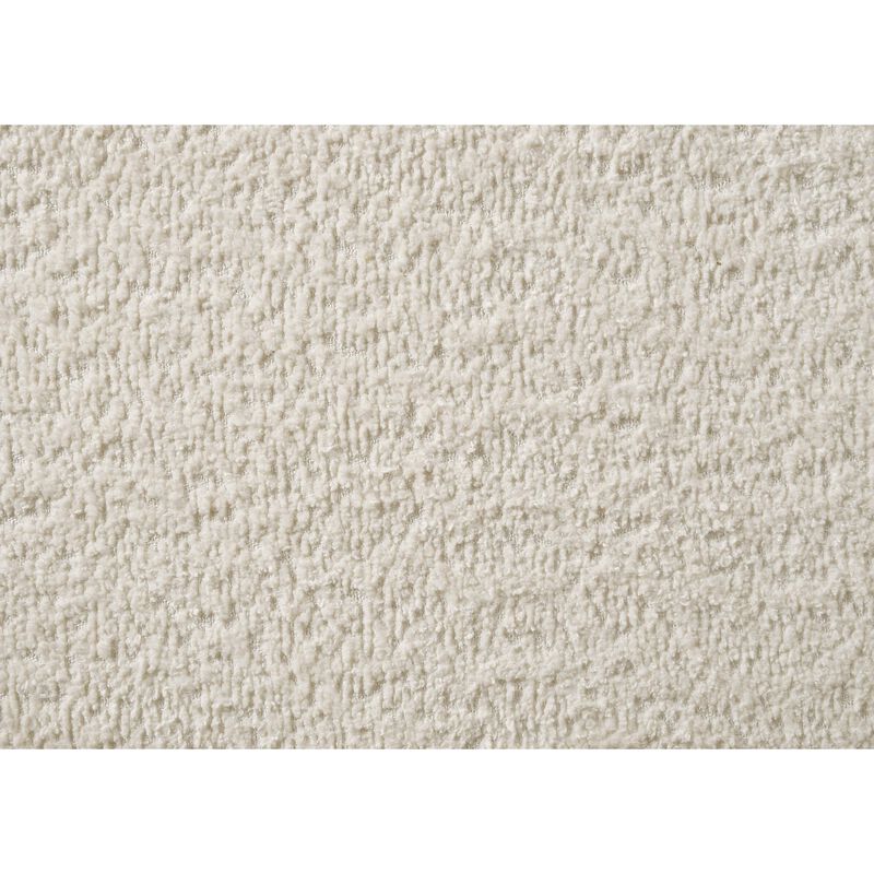 Benjara Aegis Queen Size Bed, Wingback, Channel Tufted, Cream Beige Upholstery
