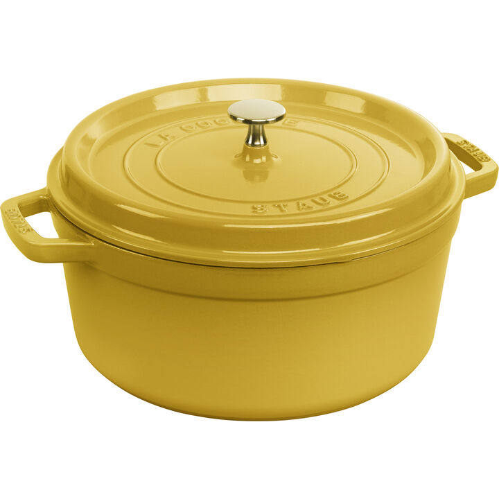 Staub Cast Iron 5.5-qt Round Cocotte - Dark Blue