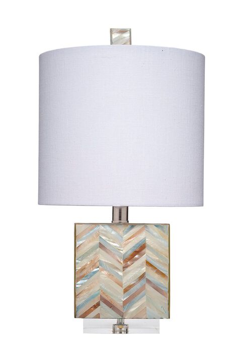 Garbo Table Lamp, Mixed Blue