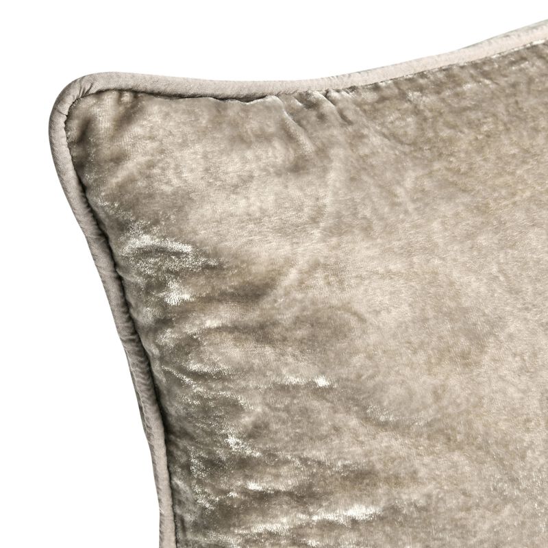 Timo Lumbar Throw Pillow, 14x26 Inch Beige Viscose, Reversible Design - Benzara