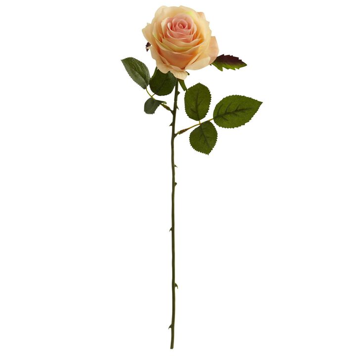 Nearly Natural 18-in Rose Artificial Flower (Set of 24)