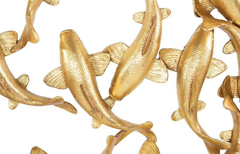 Koi Wall Art in Gold Leaf