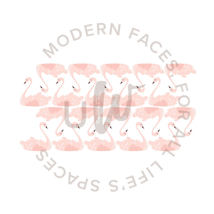 Pink Swans Wall Decals