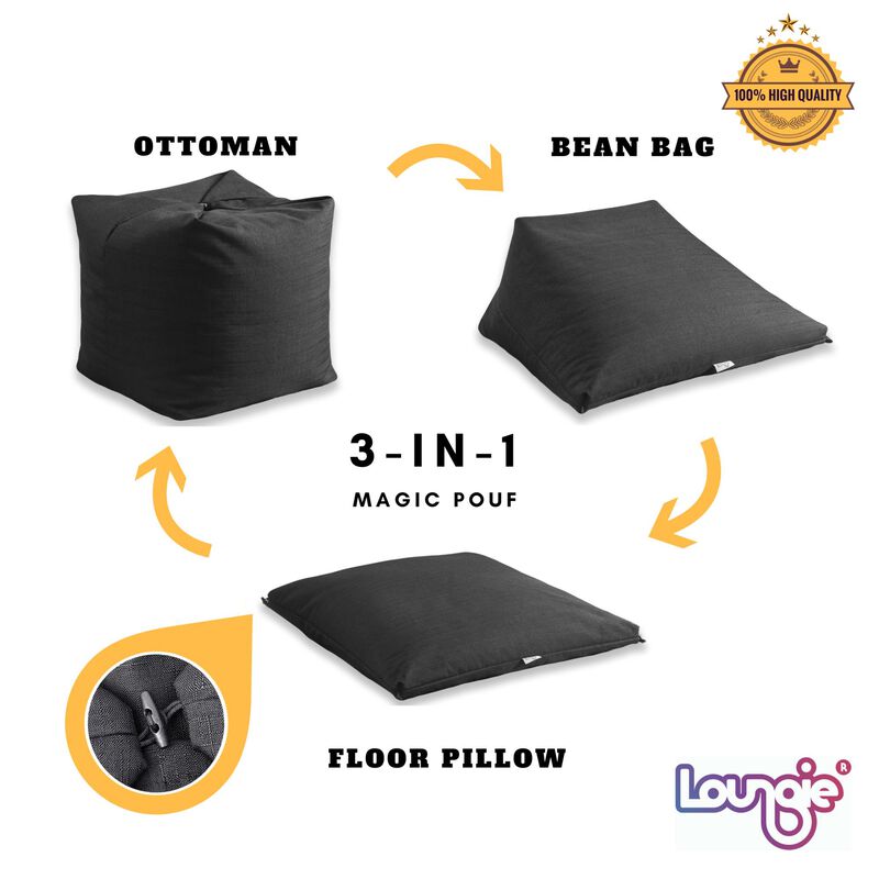 Loungie Magic Pouf Bean Bag Chair