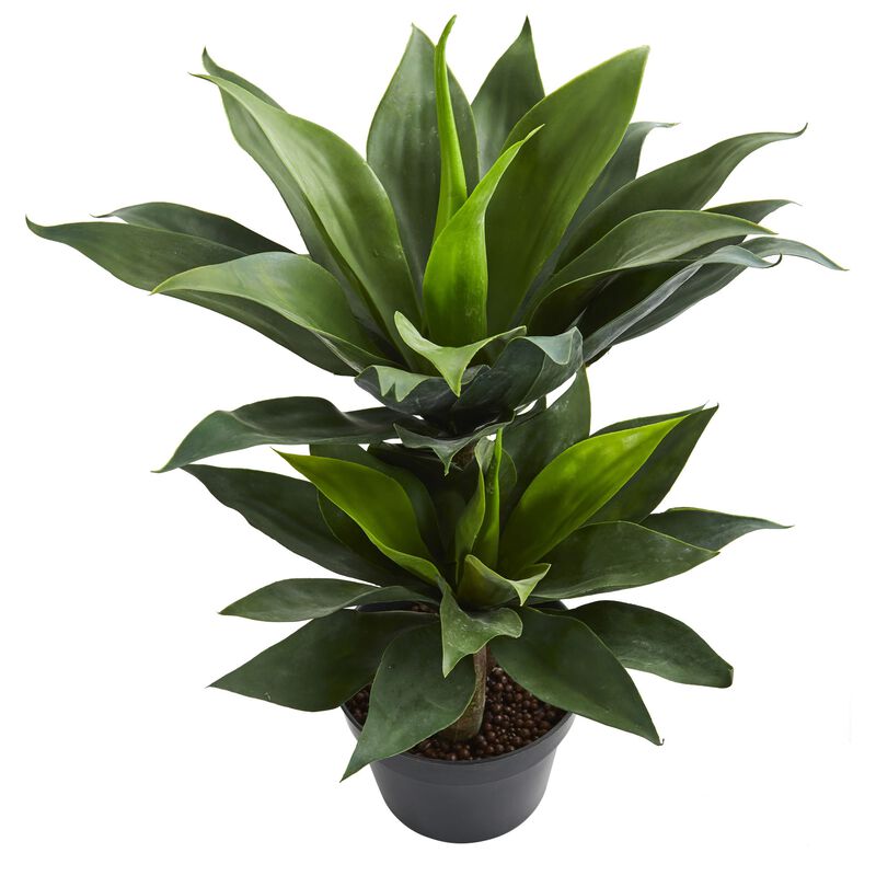 Hivvago 29" Double Agave Succulent Artificial Plant