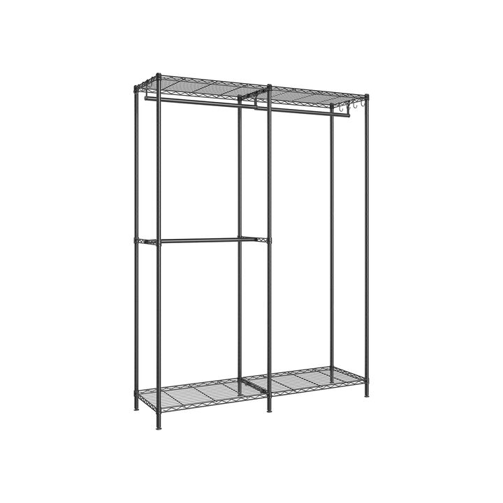 Clothing Rack with Adjustable Shelves and Hanging Rails