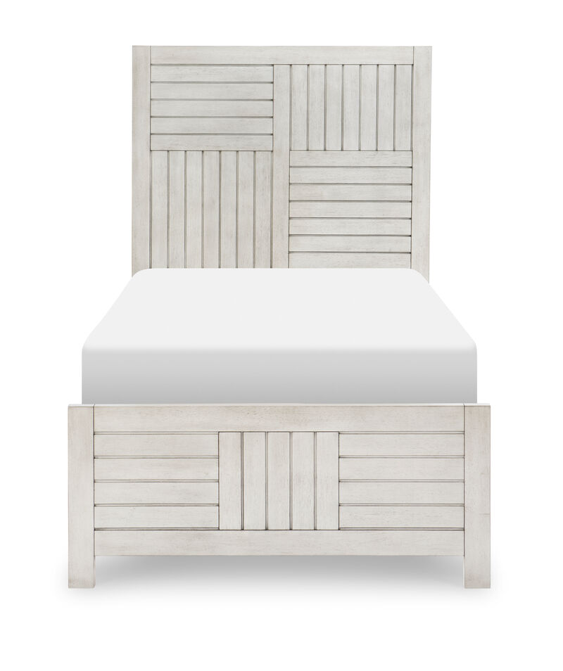 Summer Camp Panel Bed in White