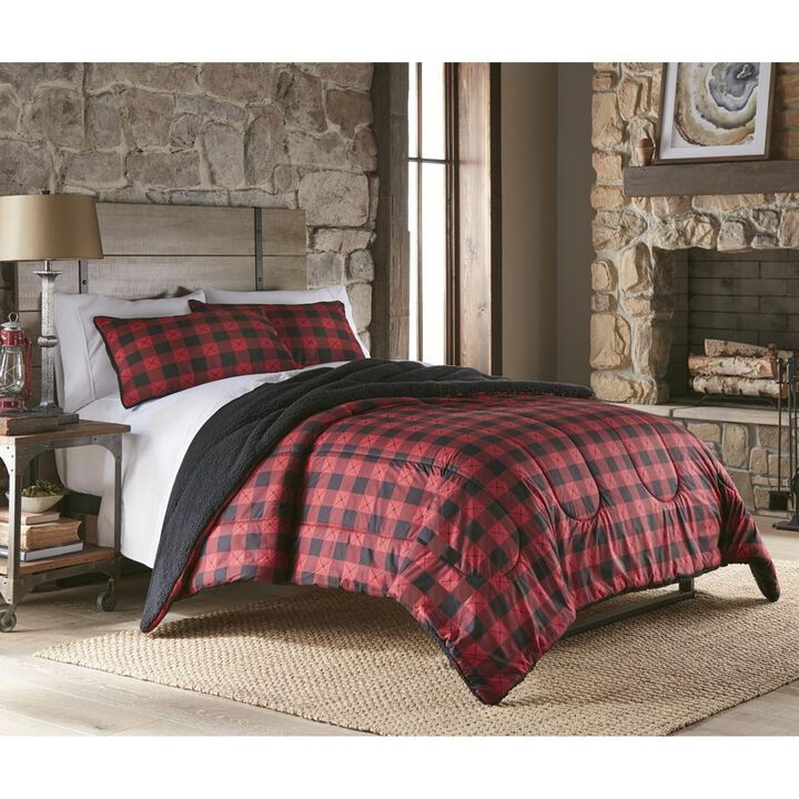 Micro Flannel Reverse to Sherpa Comforter Set