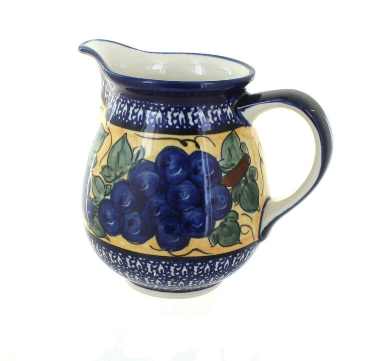 Blue Rose Polish Pottery Nature Small Pitcher