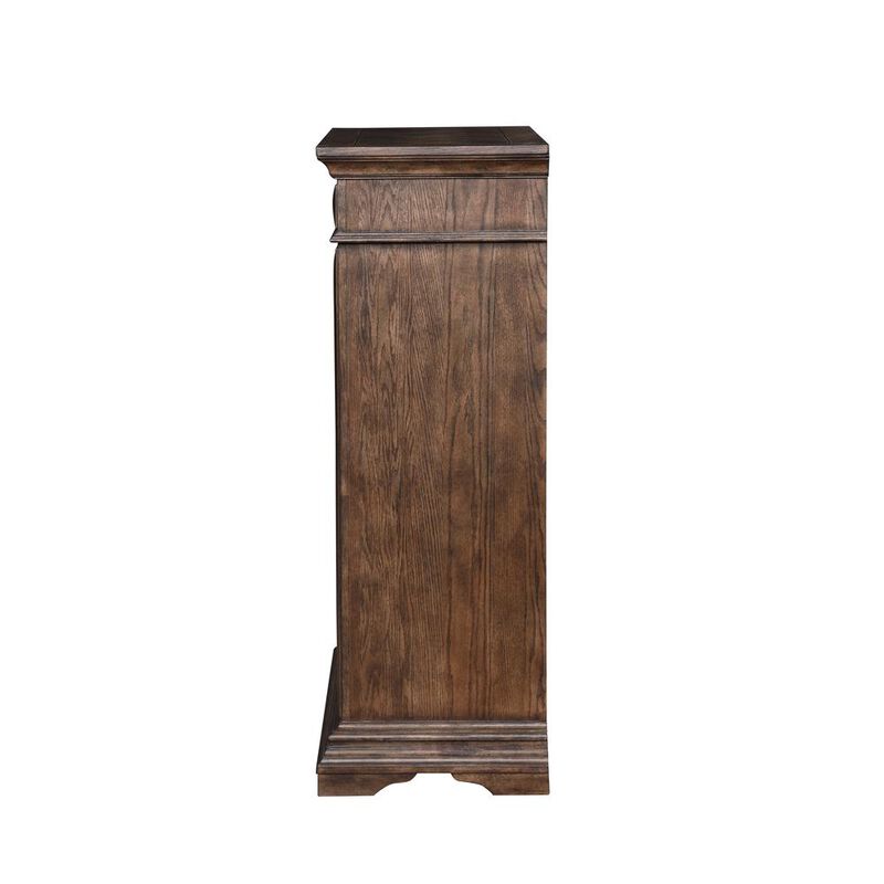New Classic Furniture Furniture Mar Vista Solid Wood 6-Drawer Chest in Brushed Walnut