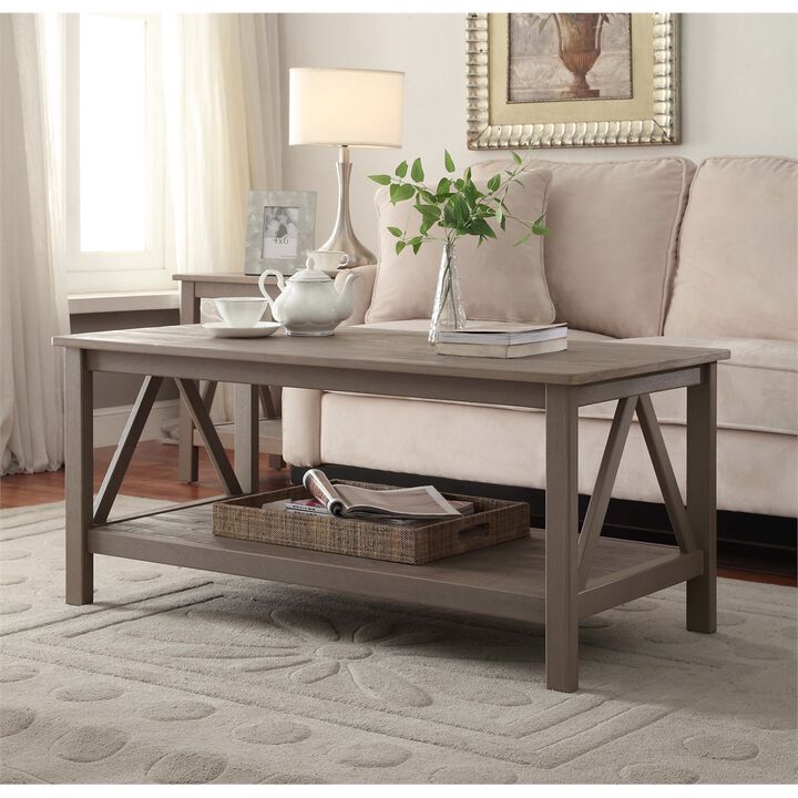 Linon Titian Driftwood Coffee Table