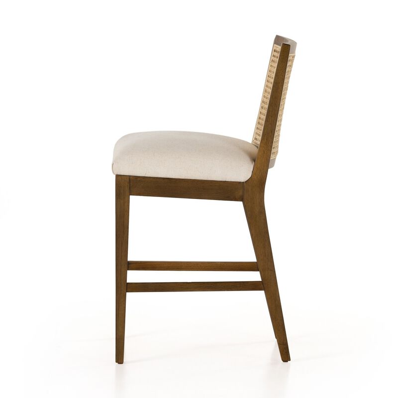 Antonia Cane Armless Counter Stool in Brown