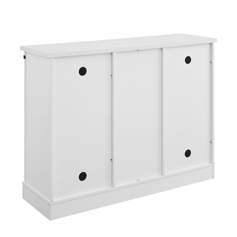 FESTIVO Rustic 47-inch Bar Cabinet with Sliding Barn Door