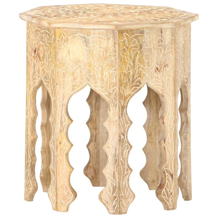 vidaXL Side Table ?18.9" Solid Mango Wood