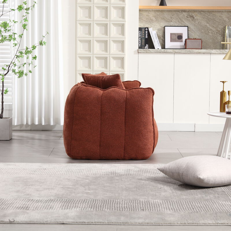 Merax Chenille Lazy Bean Bag Loveseat for Living Room