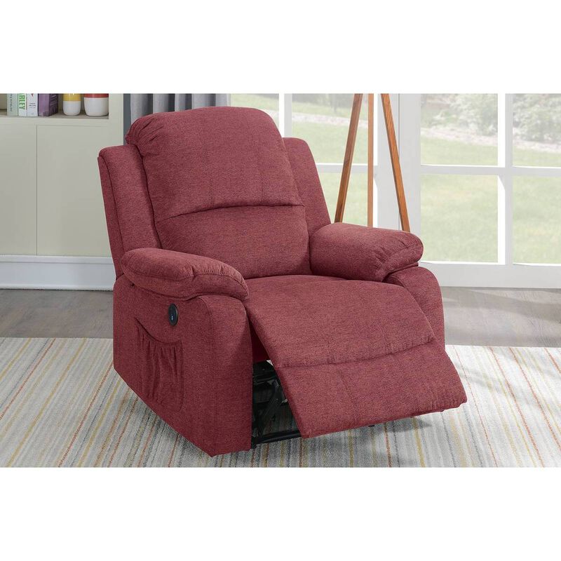 Power Recliner In Paprika Red