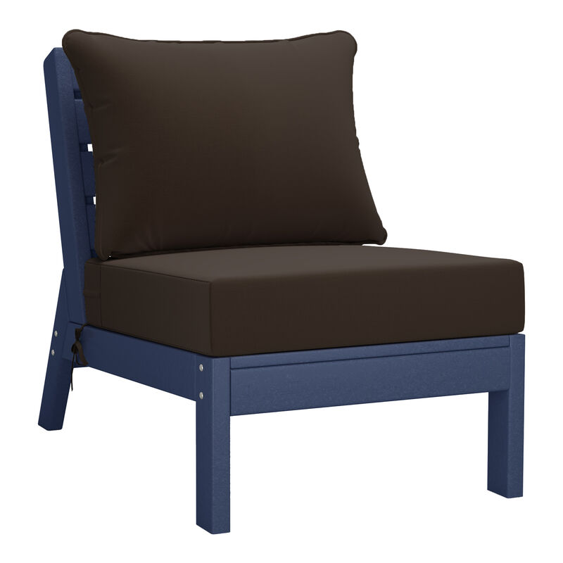 WestinTrends Outdoor Patio HDPE Sectional Sofa with Patio Cushions