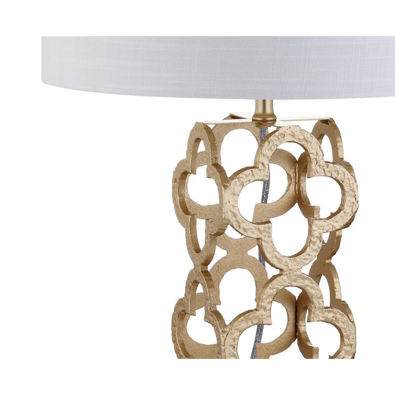 Oliver Metal Quatrefoil LED Table Lamp