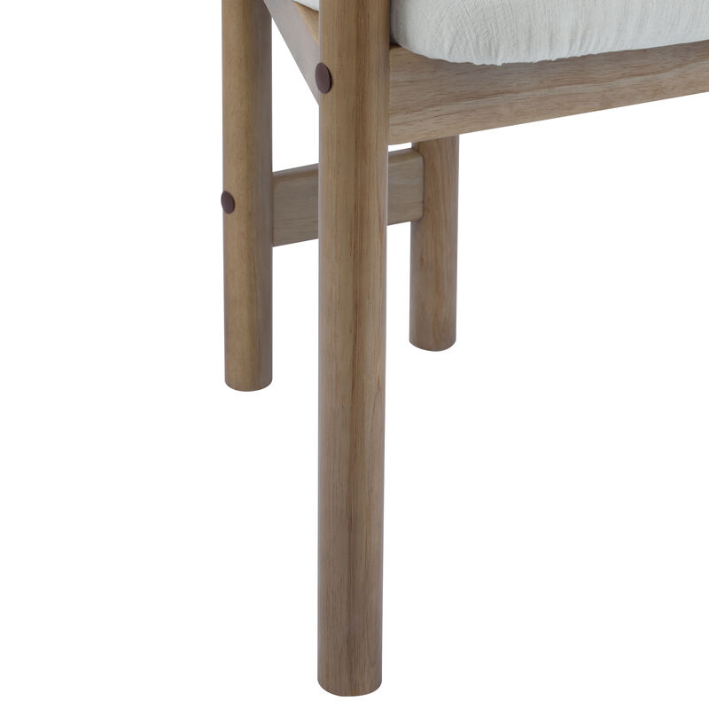 Merax Rubber Wood Dining Chairs Arm Chairs 2 Pieces