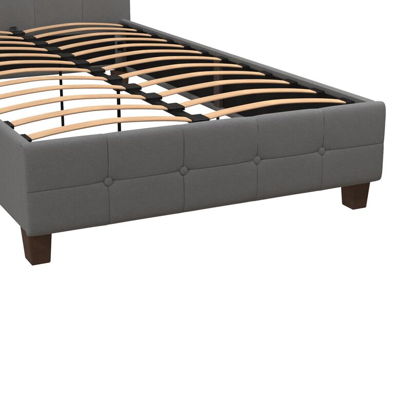Ryder Black Linen Upholstered Bed