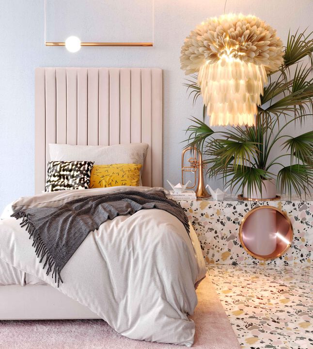 Arabelle Blush Bed in Twin