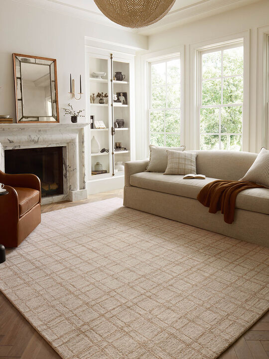 Polly POL-10 Khaki / Sand 18" x 18" Sample Rug by Chris Loves Julia