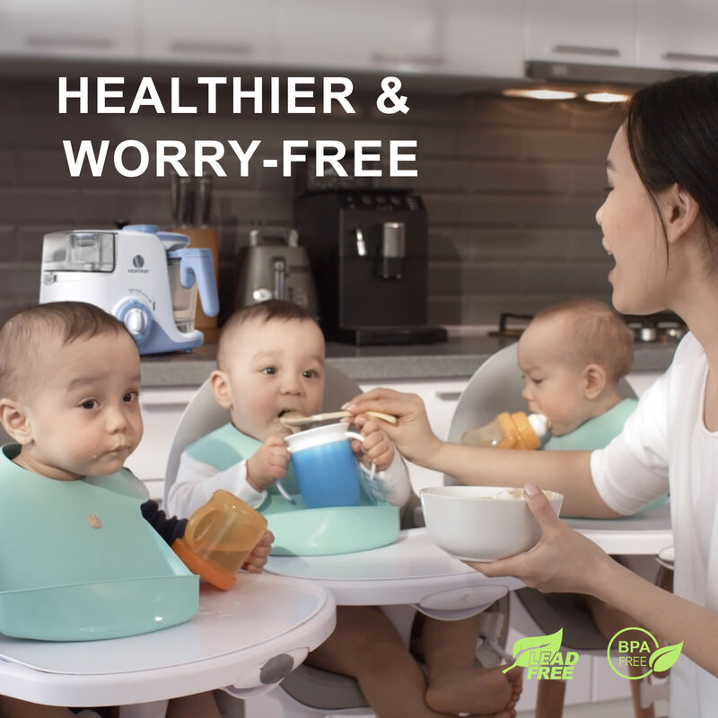 VENTRA Baby Food Maker for Twins & Triplets, All-in-one Large Capacity Baby Food Processor
