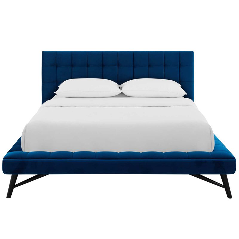 Modway - Julia Queen Biscuit Tufted Performance Velvet Platform Bed