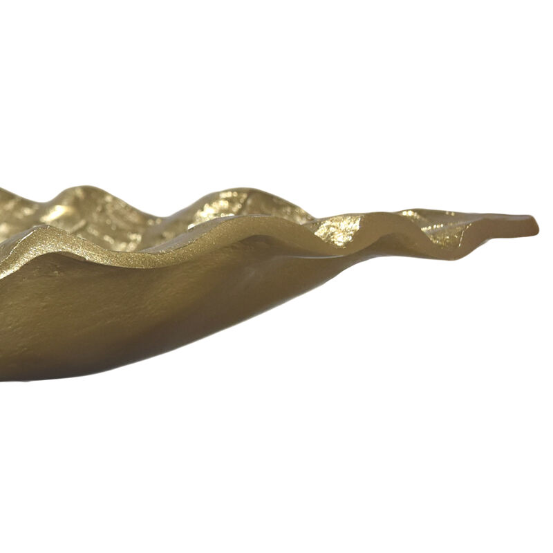 Handmade Decorative Gold Color Coated 7.08 x 3.74 x 0.78 Inches Aluminium Tray 054AB BBH Home's