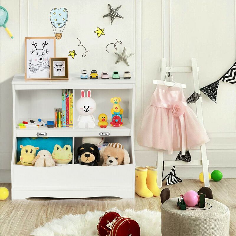 Kids Floor Cabinet Multi-Functional Bookcase