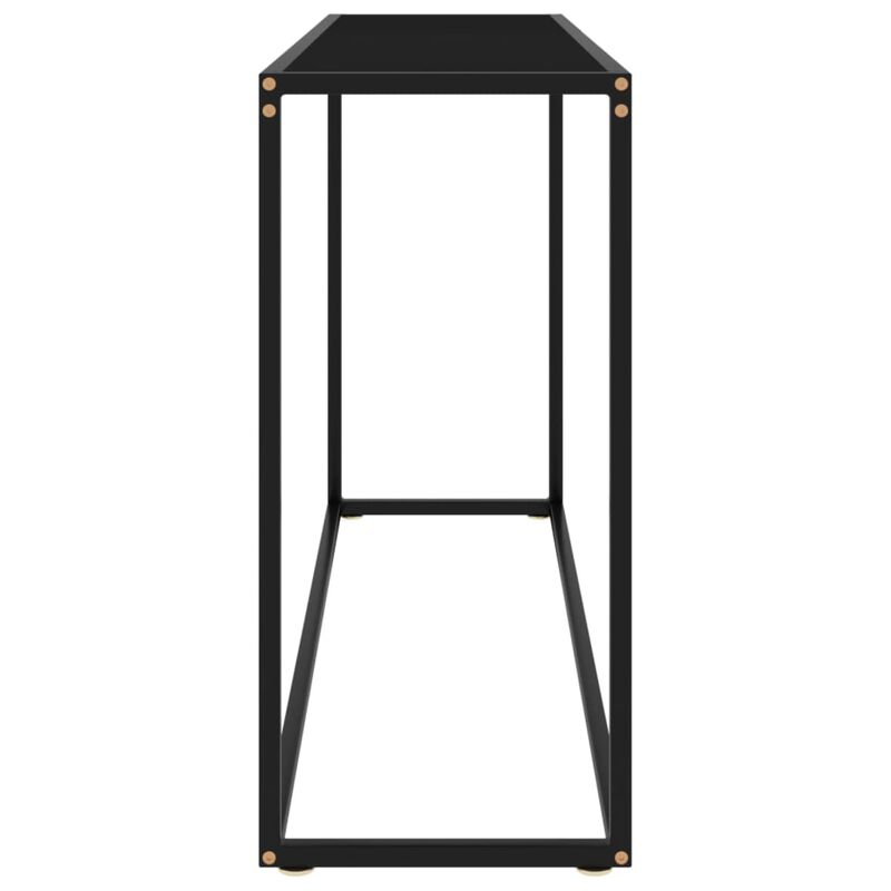 vidaXL Console Table Black 47.2"x13.8"x29.5" Tempered Glass