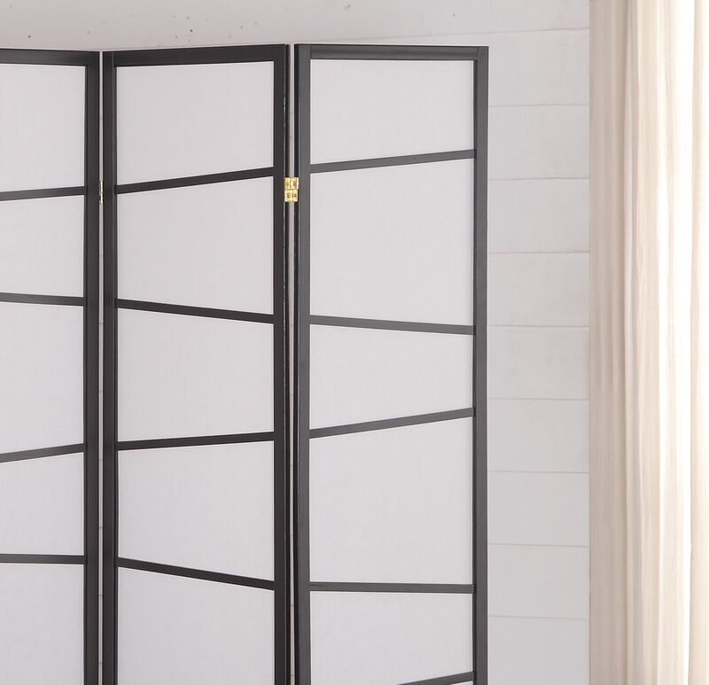 Streamdale 3-Panel Screen Room Divider, Black