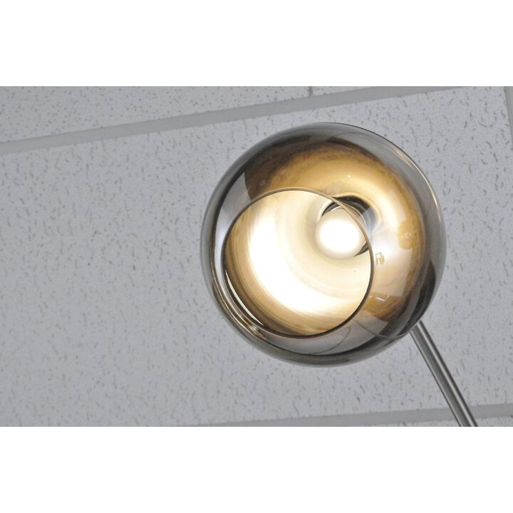 NOVA OF CALIFORNIA Orson 3 Light Arc Floor Lamp - 84″, Matte Black, Brushed Nickel