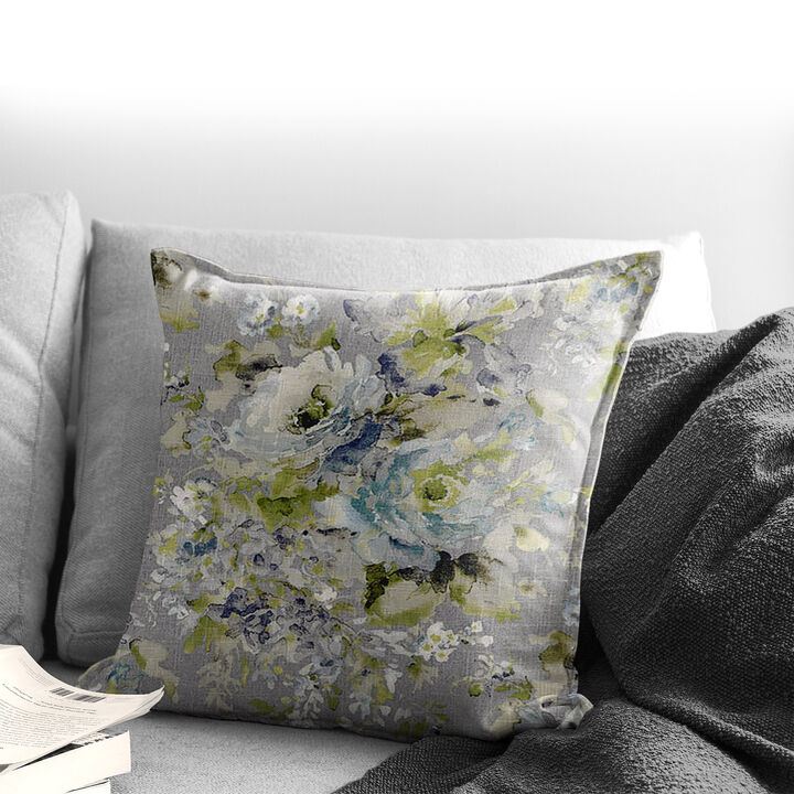 6ix Tailors Fine Linens Athena Linen Heather Gray Decorative Throw Pillows