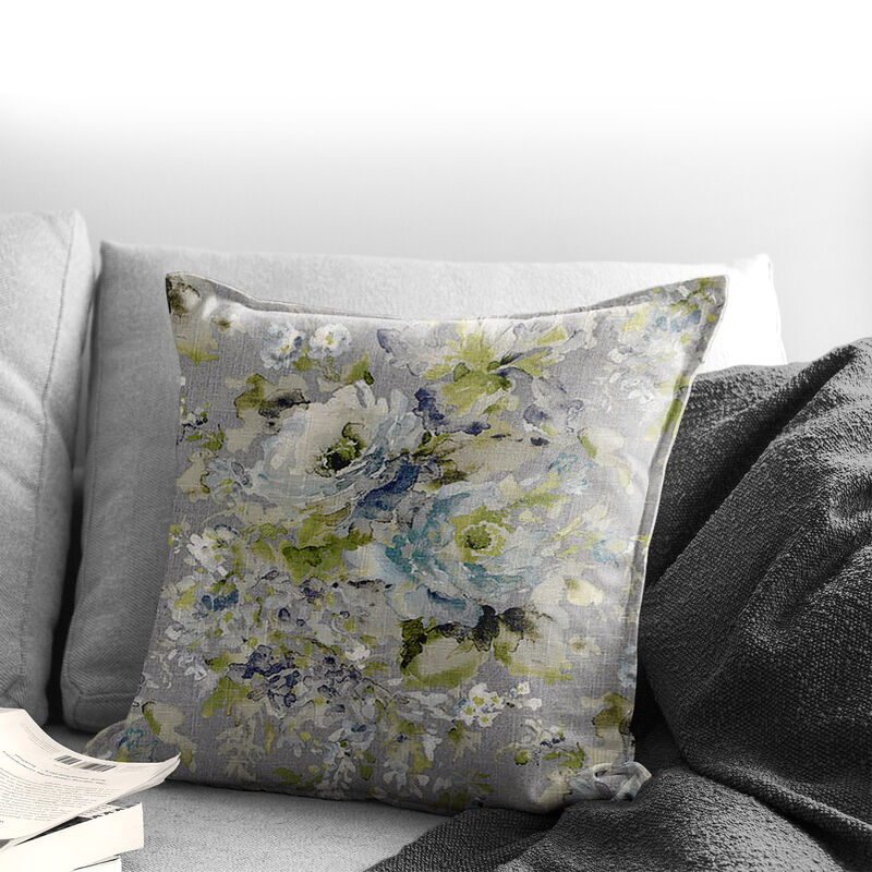 6ix Tailors Fine Linens Athena Linen Heather Gray Decorative Throw Pillows