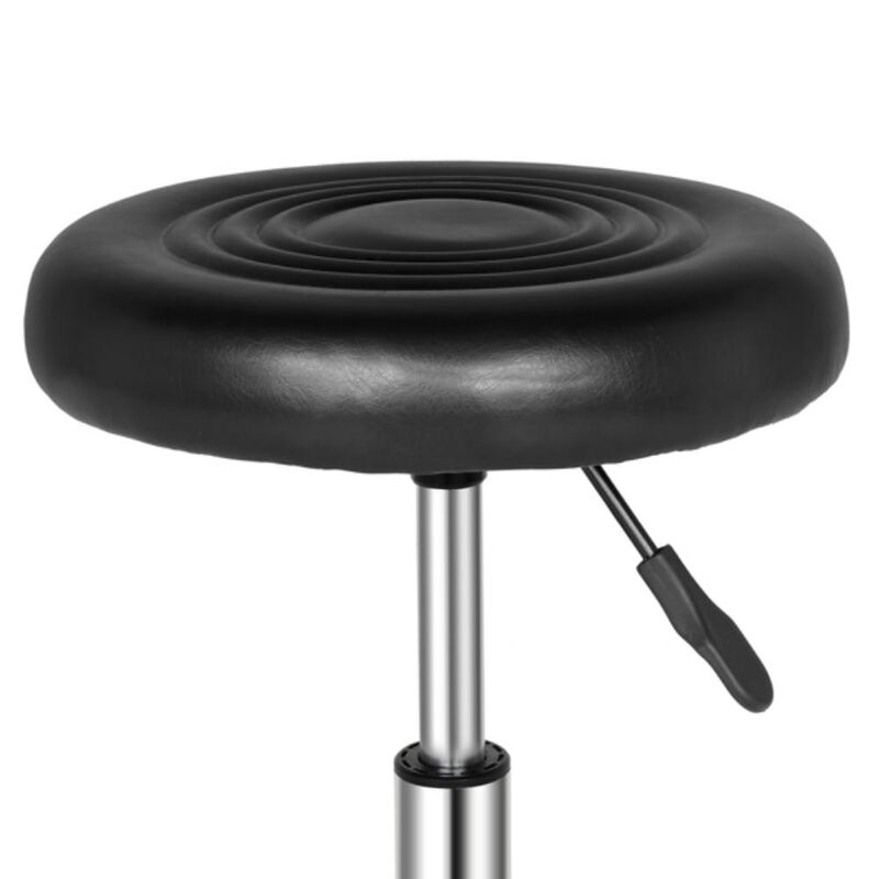 Round Swivel Bar Stool Stylish Stool with Lined Design for Kitchen & Bar