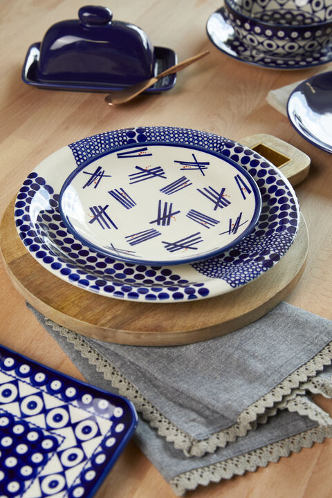 Blue Rose Polish Pottery Monster Mash Dessert Plate