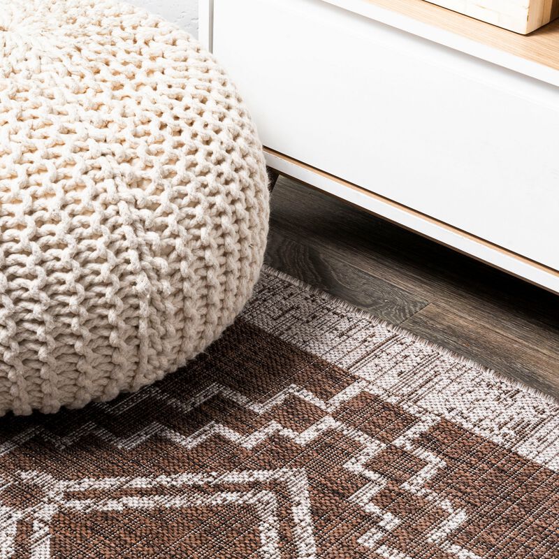 Marokko Diamond Tribal Medallion Indoor/Outdoor Area Rug